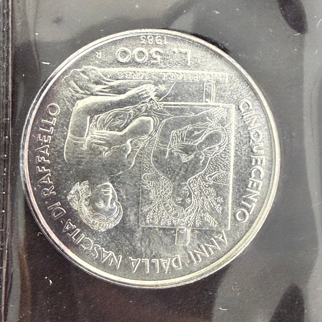 Monnaies en argent 500 1000 Lire République de Saint-Marin V Centenaire de naissance Raffaello Sanzio 1983