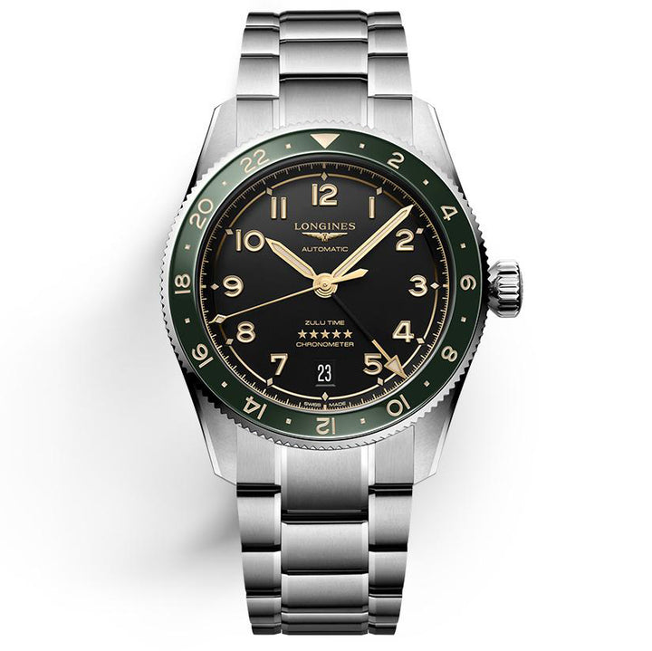 Montre Longines Spirit Zulu Time 39mm anthracite automatique acier L3.802.4.63.6