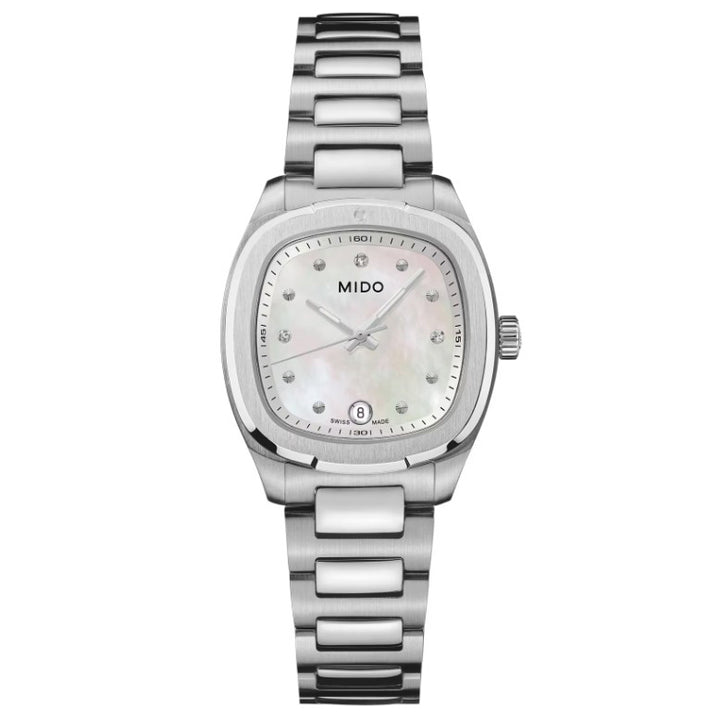 Mido orologio Multifort TV 28mm madreperla diamanti quarzo acciaio  M049.110.11.116.00