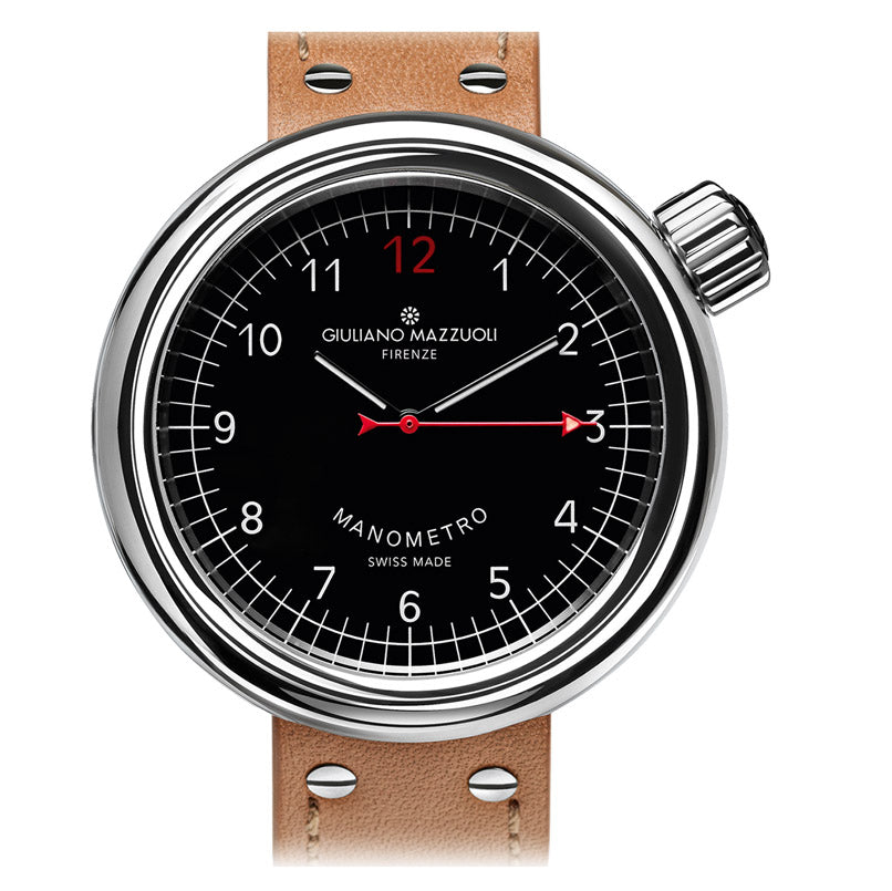 Reloj Giuliano Mazzuoli Manómetro 45mm negro automático acero MRP02N