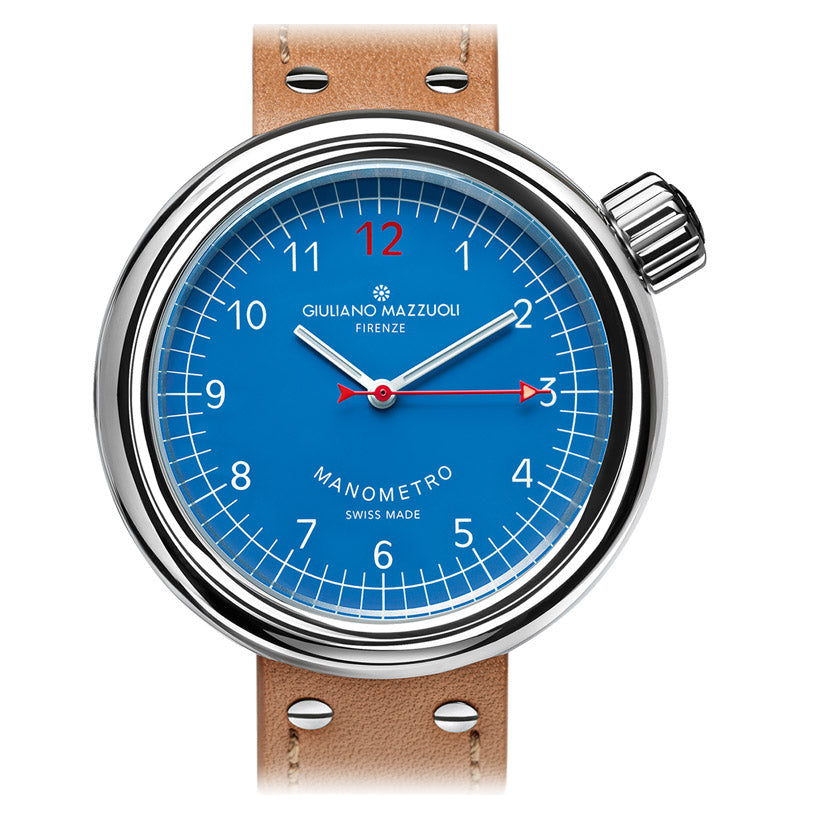 Reloj Giuliano Mazzuoli Manómetro 45mm azul automático acero MRP03N