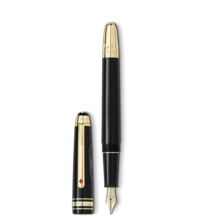 Stylo plume Montblanc Meisterstück Le tour du monde en 80 jours pointe anthracite M 128472