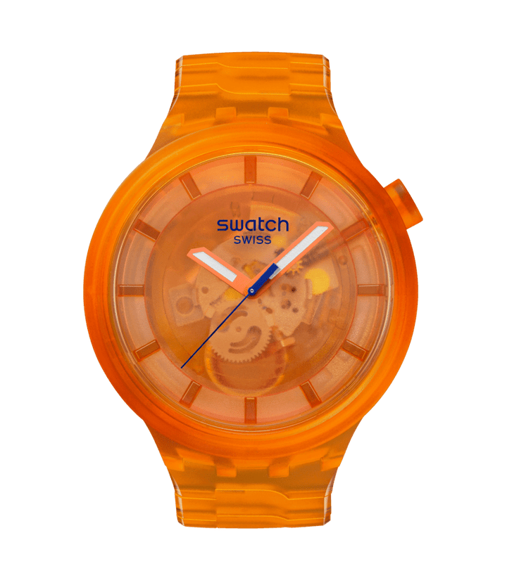 Часы Swatch ORANGE JOY 47mm Originals Big Bold SB05O103