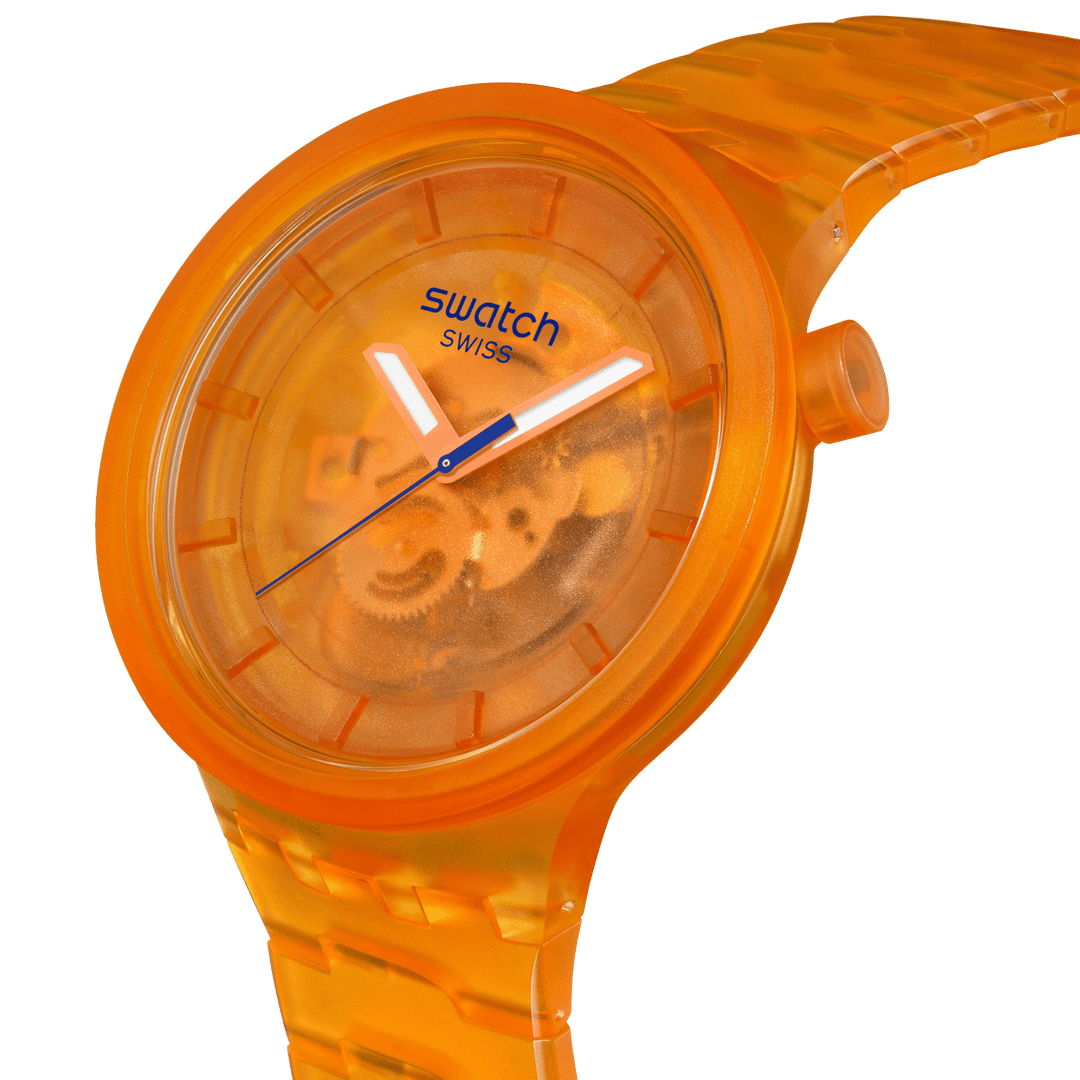 Часы Swatch ORANGE JOY 47mm Originals Big Bold SB05O103