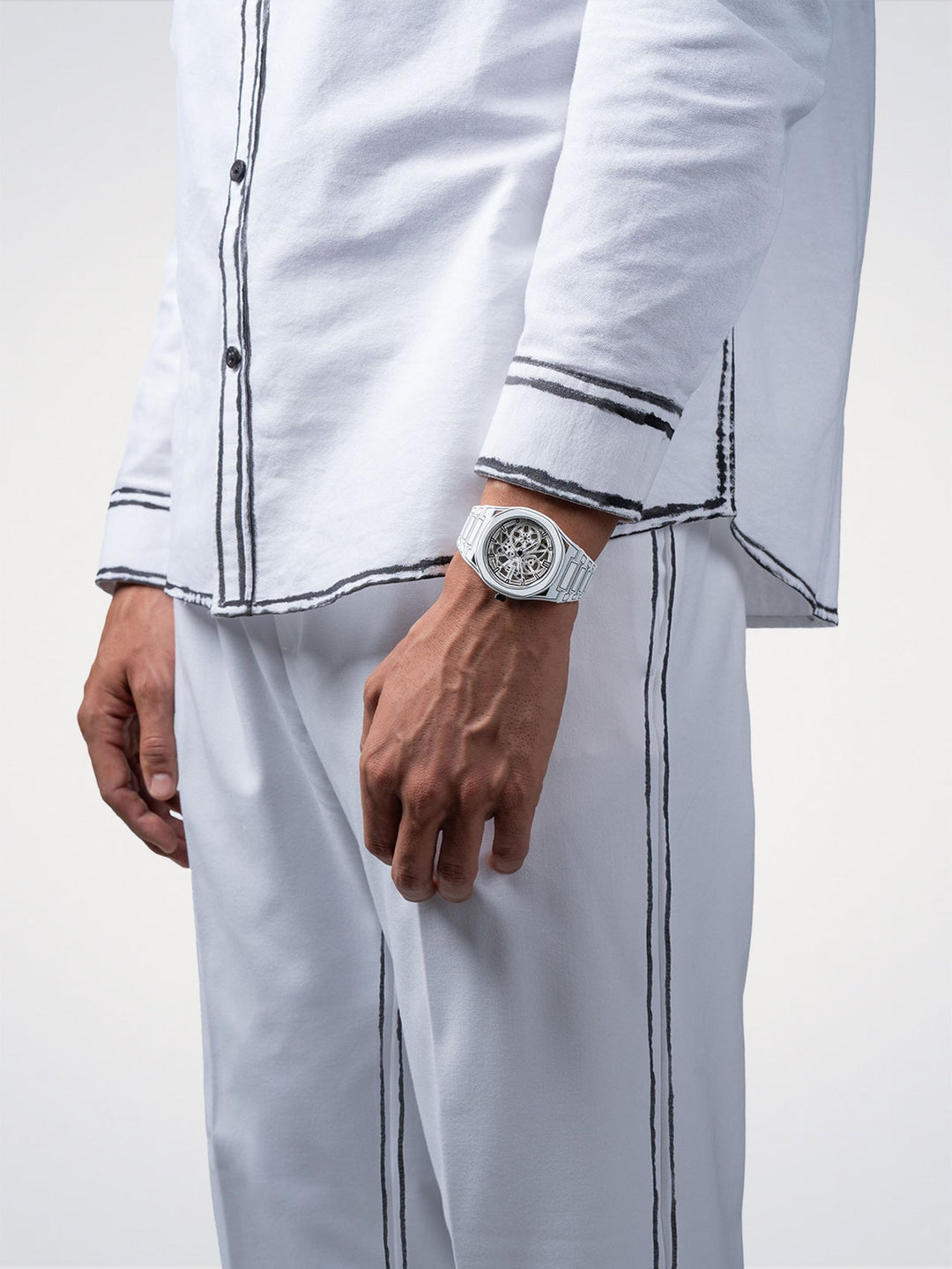 D1 Milano Esqueleto Esqueleto de boceto blanco 40,5 mm D1-SKBJ20