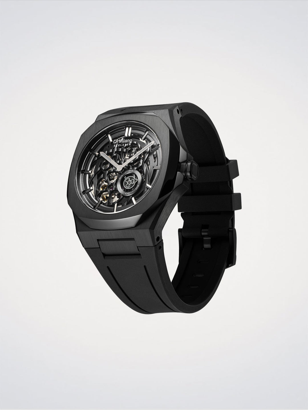 Caoutchouc squelette D1 Milano Jet Black 41,5 mm D1-SKRJ17