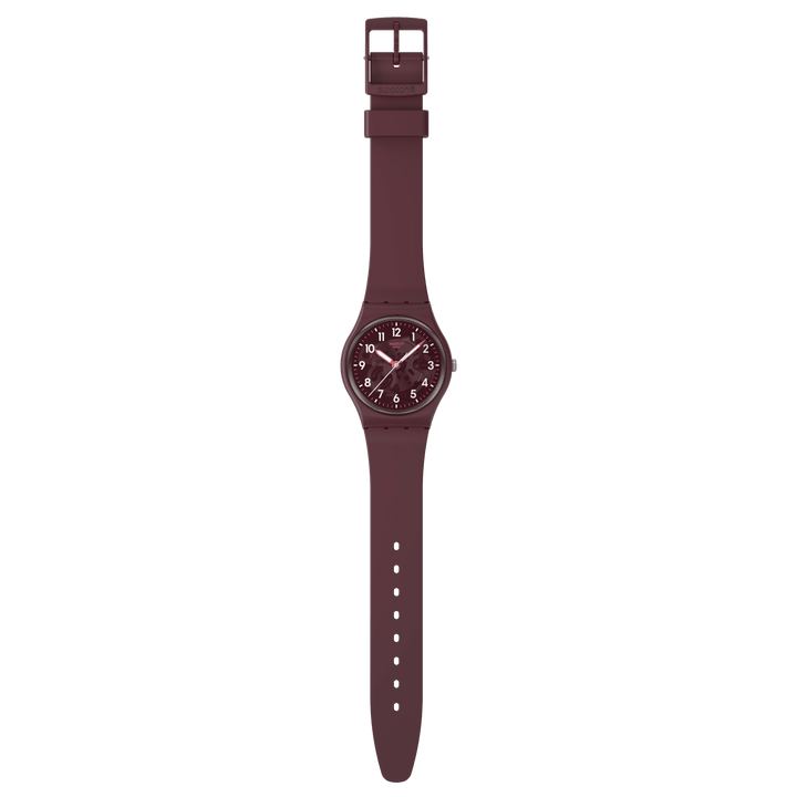 Swatch דרך זכוכית הכתר המקוריים Gent 34mm SO28R115 שעון