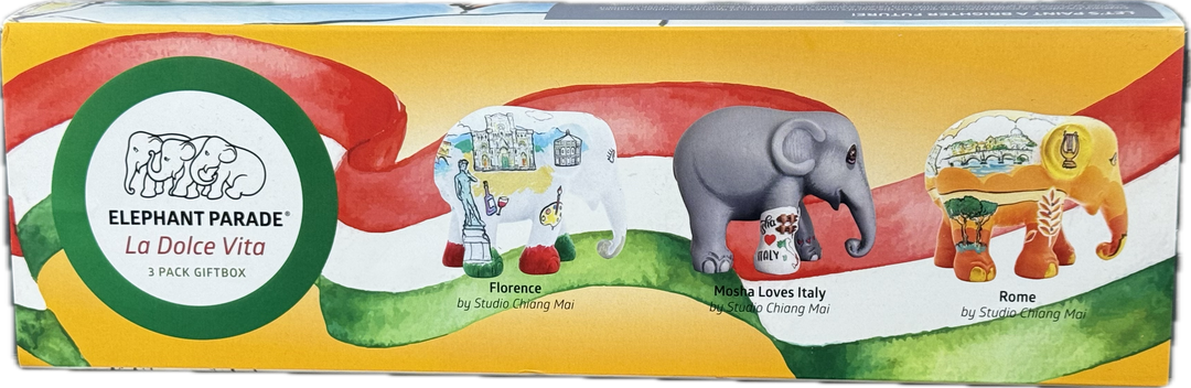 Elephant Parade multipack elefantes La Dolce Vita - Florencia + Mosha Loves Italy + Roma