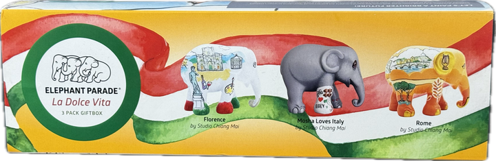 Elephant Parade multipack elefantes La Dolce Vita - Florencia + Mosha Loves Italy + Roma