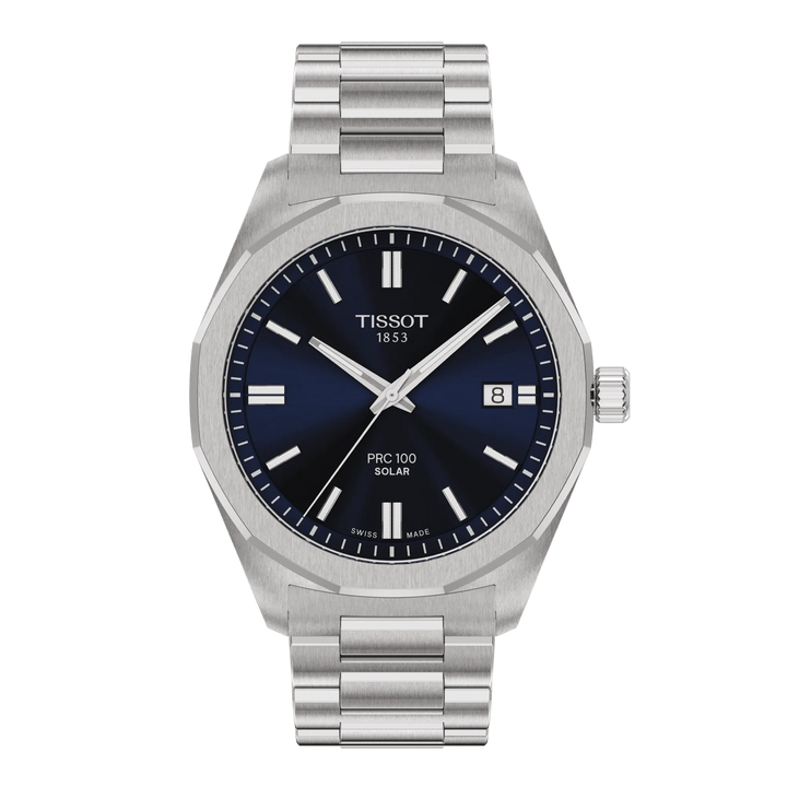 Tissot PRC 100 Solar 39mm blue quartz steel T151.422.11.041.00