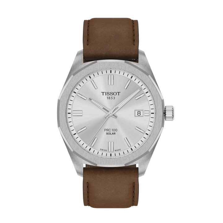 Montre Tissot PRC 100 Solar 39mm acier quartz argenté T151.422.16.031.00