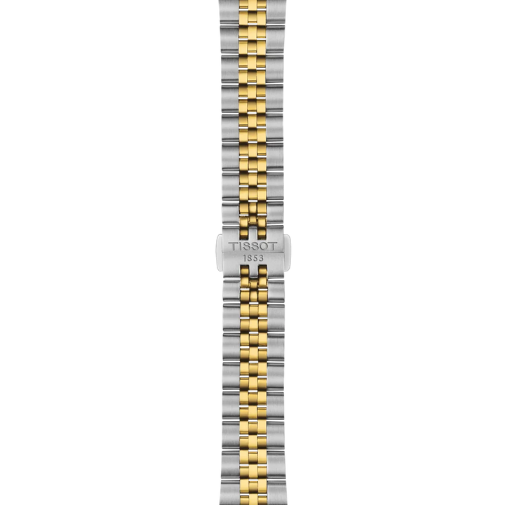 Tissot Ballade Watch 34 mm Silver Quartz Steel Acabados PVD Oro amarillo T156.210.22.031.00