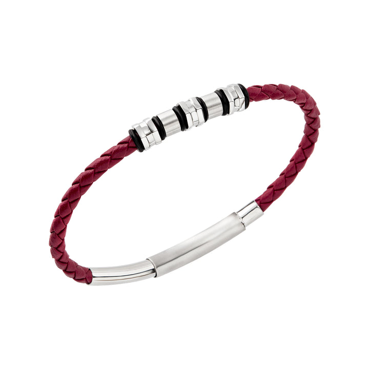 Breil Wanderlust pulsera de cuero y acero TJ3795