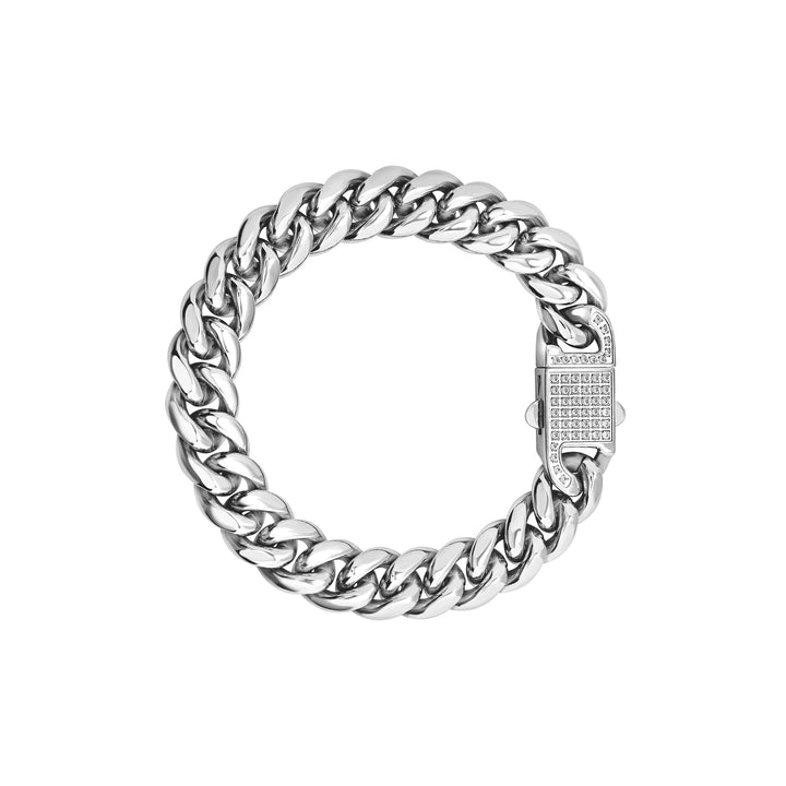 Breil Steel &amp; Spark bracelet acier zircon cubique TJ3978