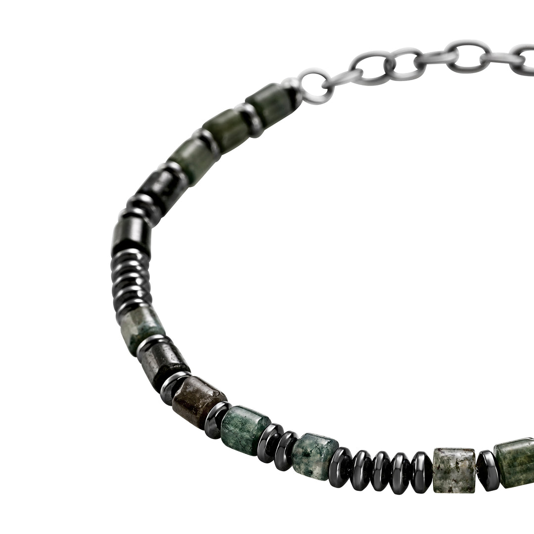Brazalete Breil Rock Hard acero ágata TJ4131