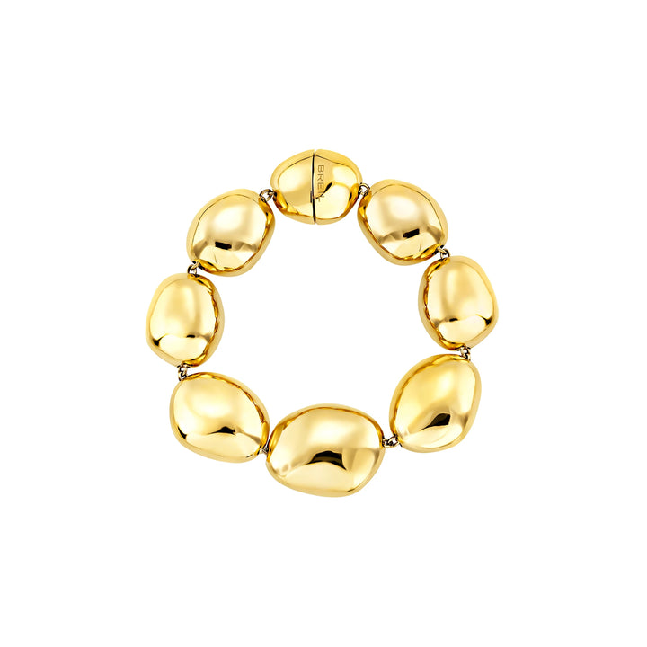 Brazalete Breil Petra de acero con acabado PVD en oro de 14 quilates TJ4230