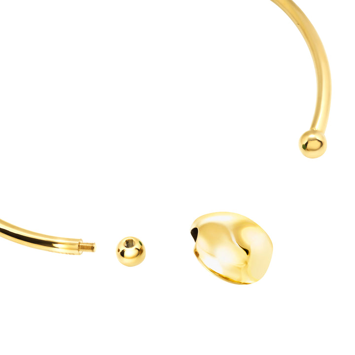Breil Petra gargantilla rígida acero acabado PVD oro 14K aventurina verde TJ4242