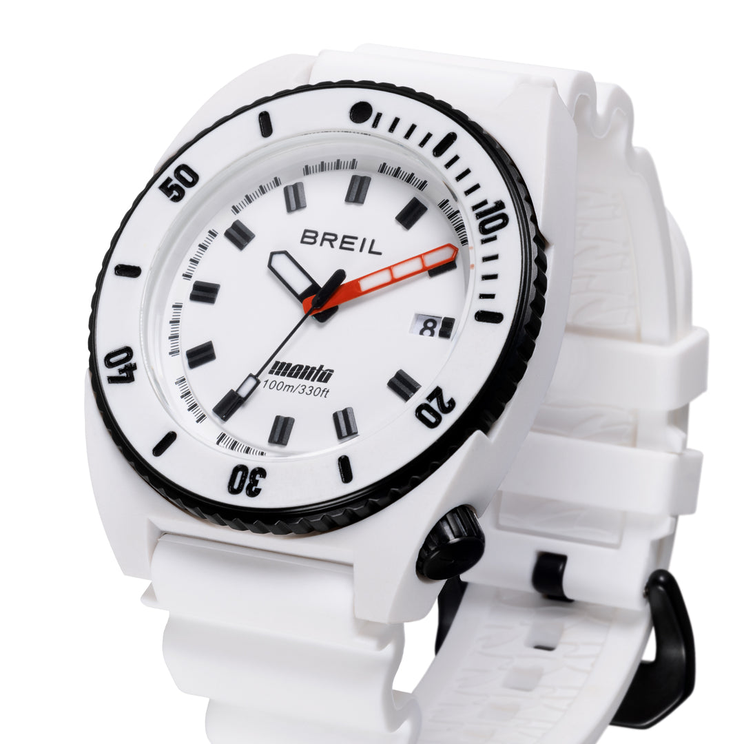 Breil Manta E.C.O. Reloj Blend 42mm cuarzo blanco alúmina y poliamida TW2194