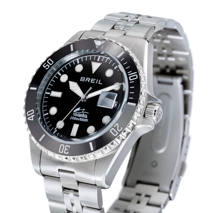 Reloj Breil Manta Heritage 42mm acero cuarzo negro TW2206