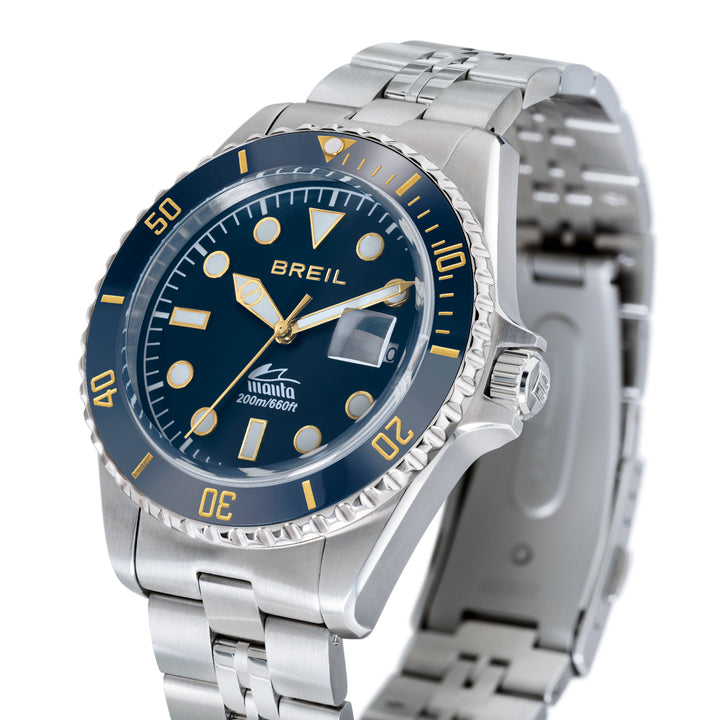 Reloj Breil Manta Heritage 42mm acero cuarzo azul TW2208