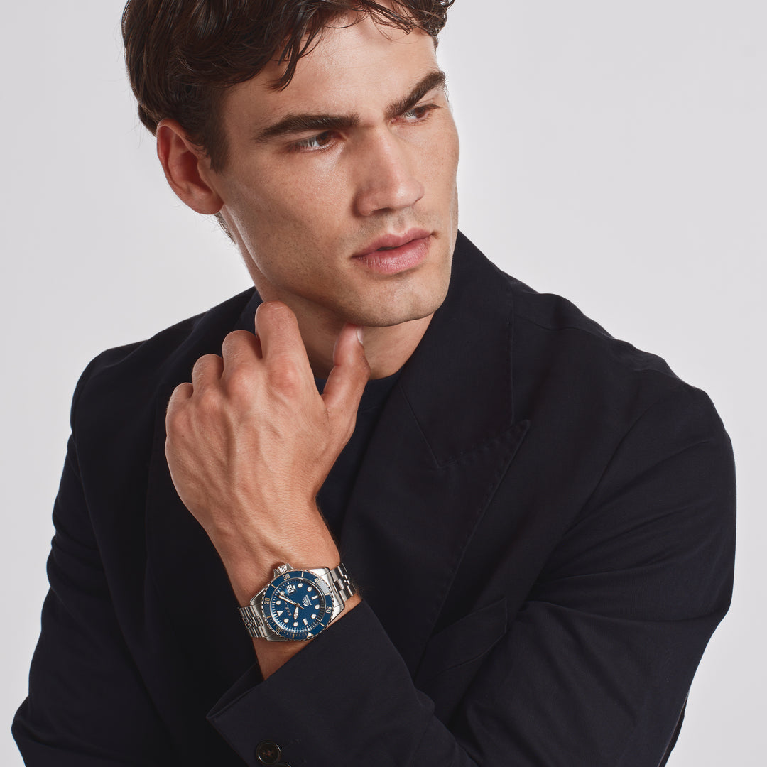 Reloj Breil Manta Heritage 42mm acero cuarzo azul TW2208