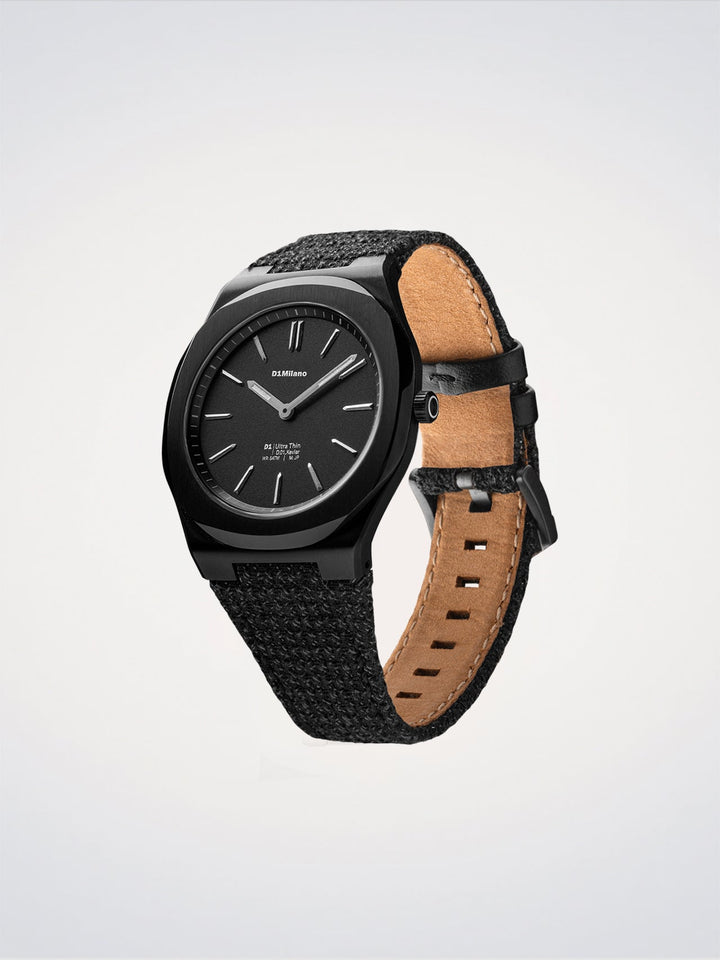 D1 Milano Black Kevlar Orologio Ultra Thin 39 mm D1-UHKJ01