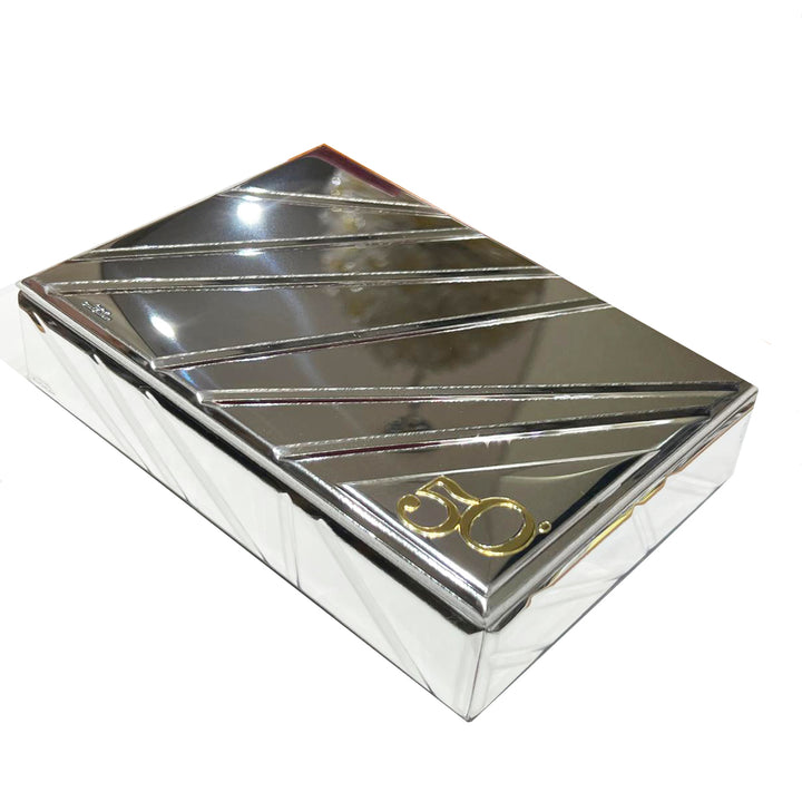 Sovrani silver jewelery box 50th anniversary 18x12x4 cm W661
