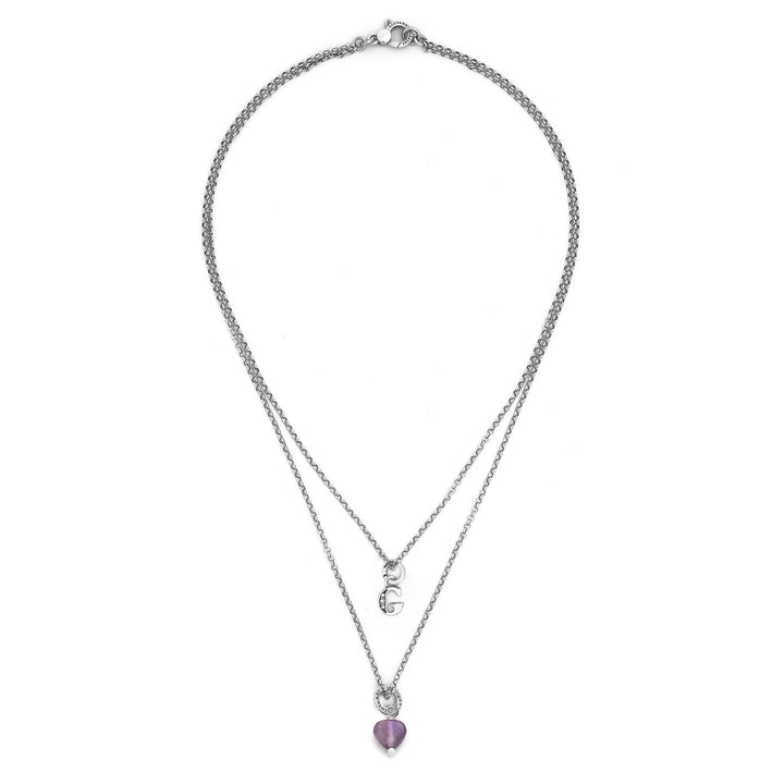 Giovanni Raspini collana dono prezioso lettera g Collana in Argento 925, ametista e zirconi X01488