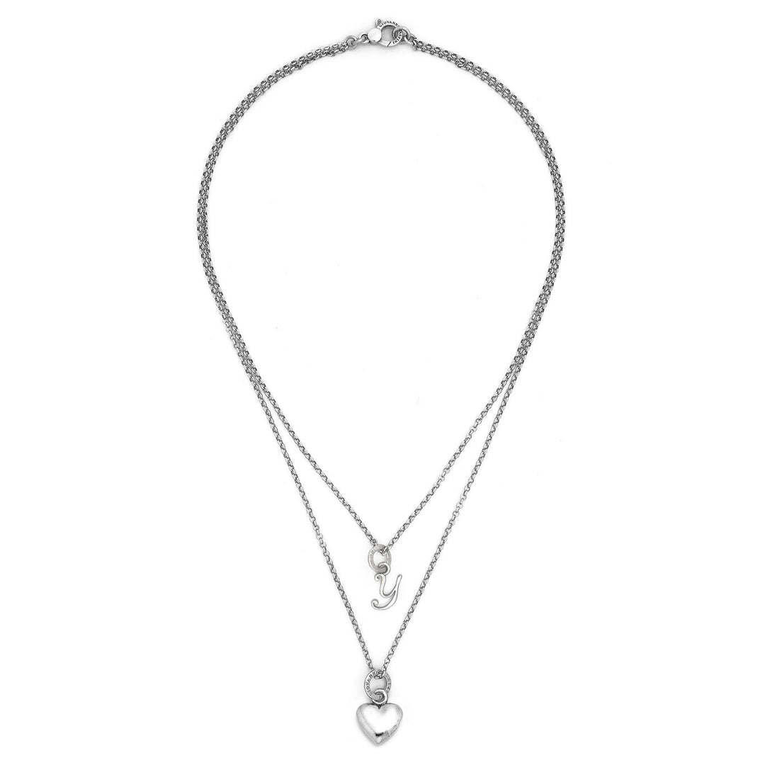 Collier coeur et lettre Giovanni Raspini y Collier en argent 925 X01546