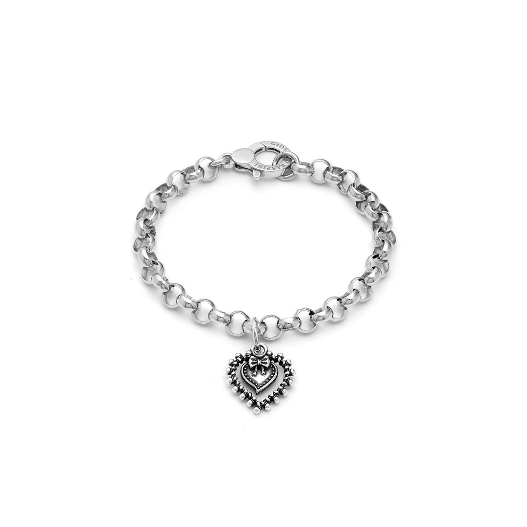 Bracelet cœur votif Giovanni Raspini avec nœud en argent X01646
