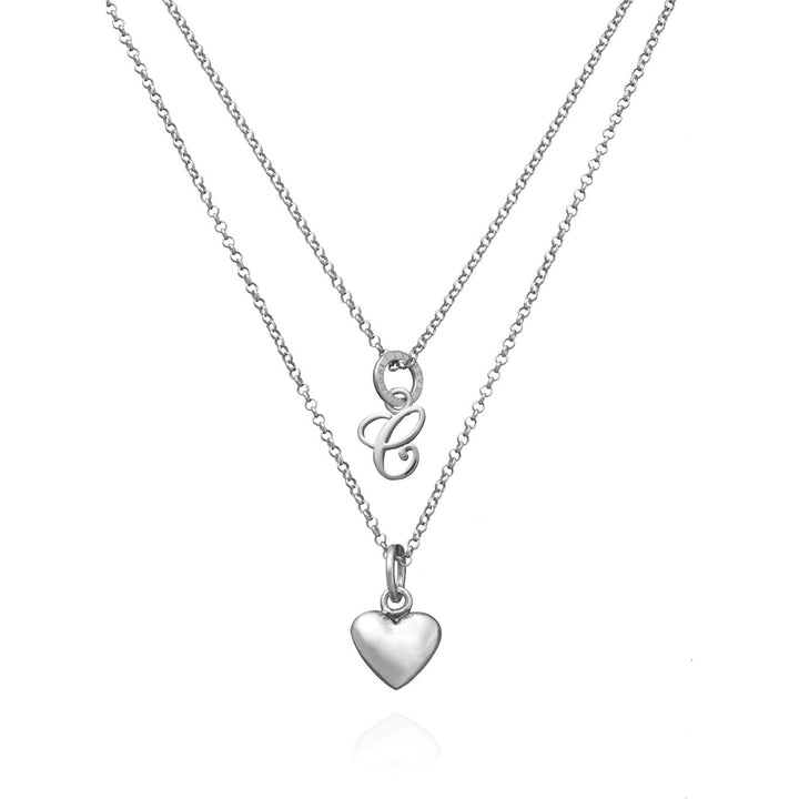 Collar Giovanni Raspini Corazón y Letra C plata X01761