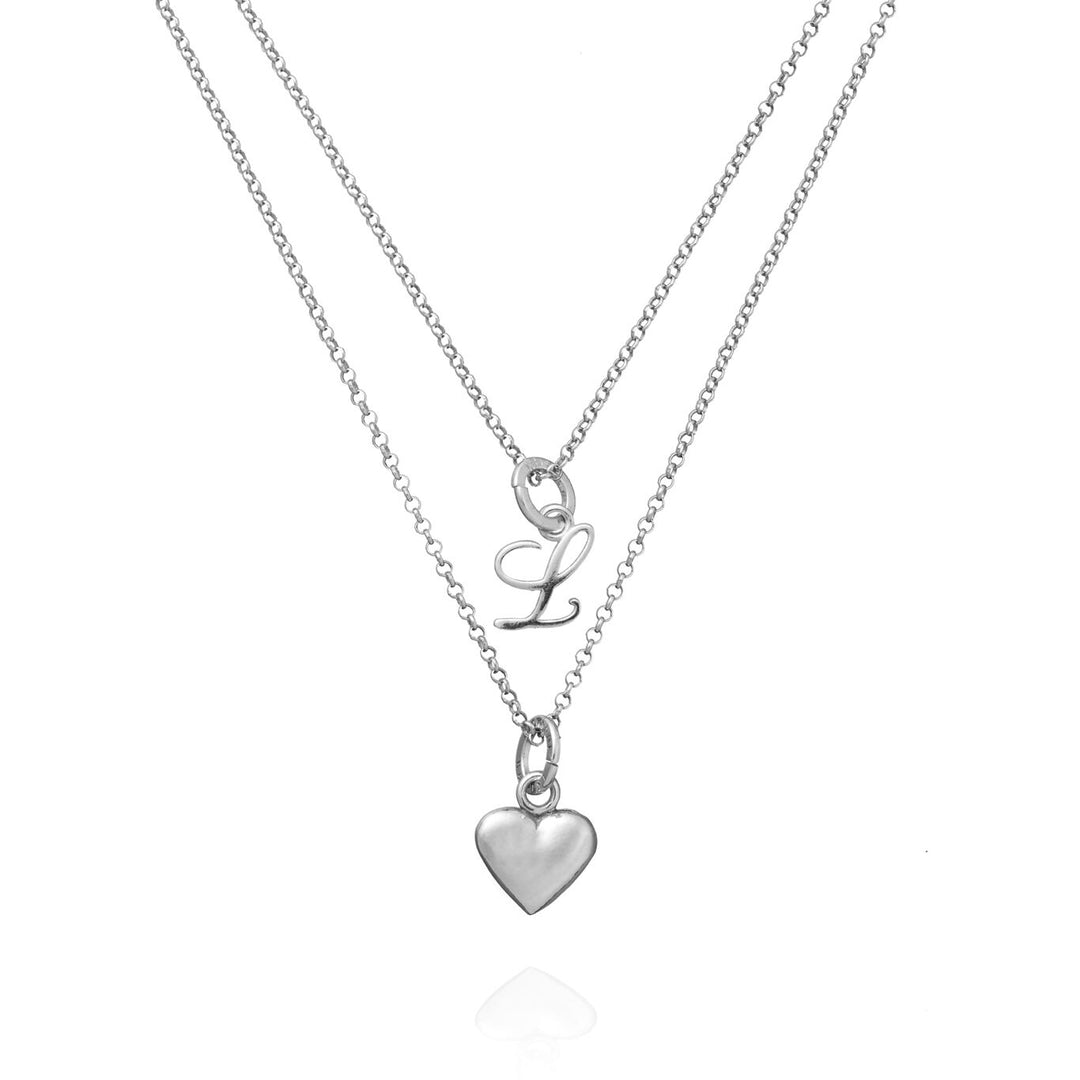 Collier Coeur et Lettre Giovanni Raspini L 1765
