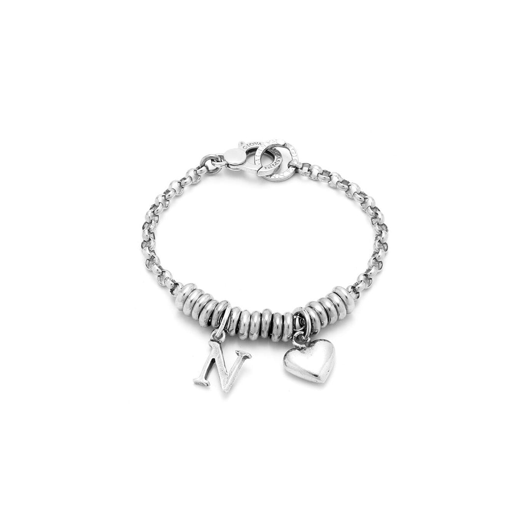 Bracelet en argent Giovanni Raspini Coeur et Lettre N X01884