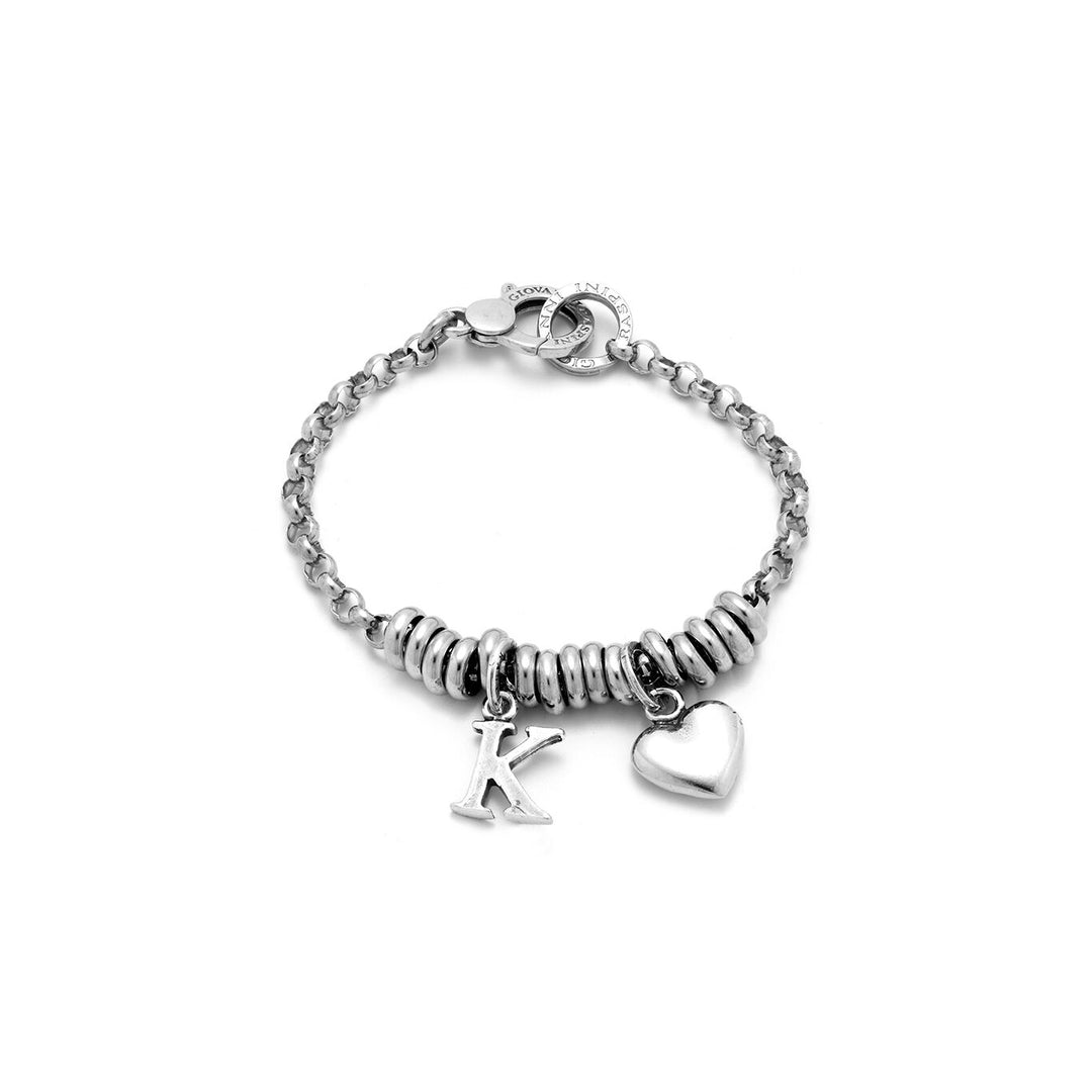 Bracelet Giovanni Raspini Coeur et Lettre K en argent X01887