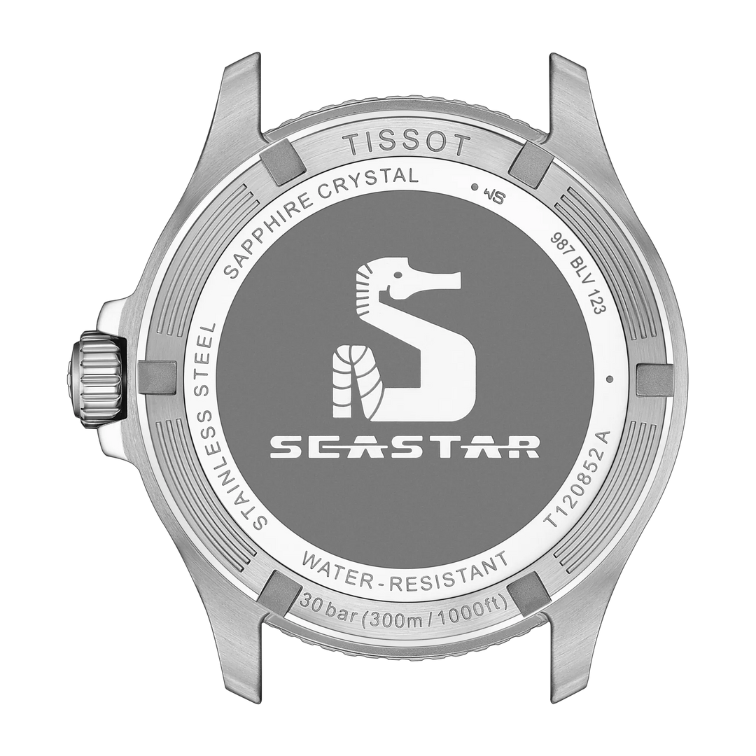 티쏘 시계 Seastar 1000 GMT 40mm 블랙 석 영 스틸 T120.852.11.051.00