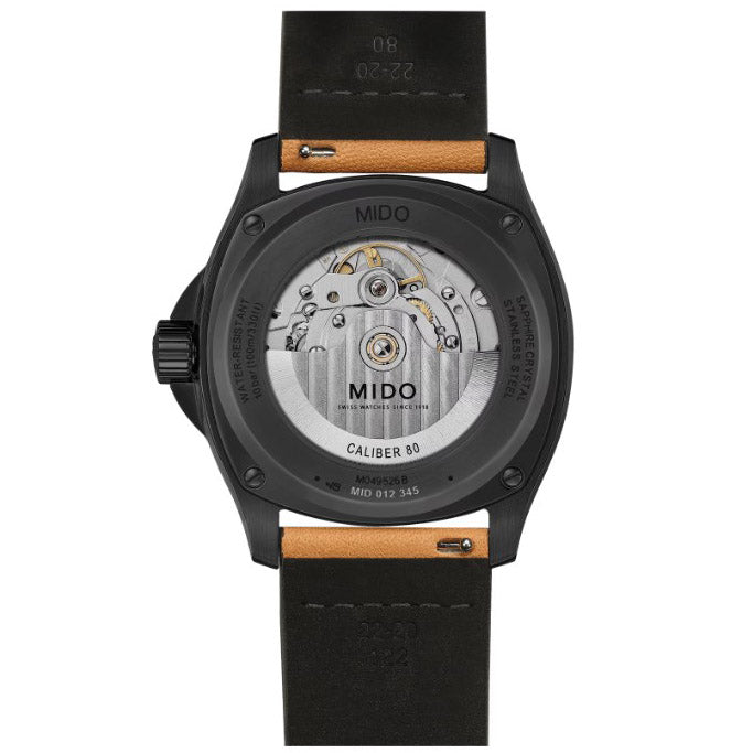 Montre Mido Multifort TV Big Date 40mm automatique acier gris finition PVD noir M049.526.36.081.00
