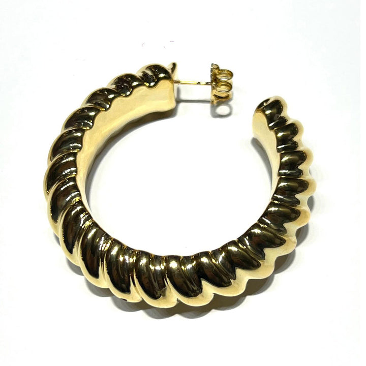 Federica Rossi Créoles Vortice finition bronze PVD or 18 carats FR.OR.25