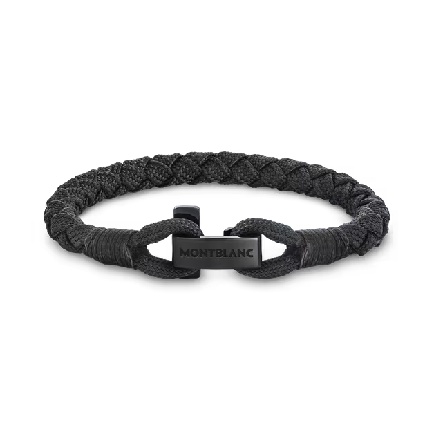 Montblanc Pulsera Montblanc con cierre en T negro talla M 130861 63