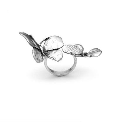 Bague Giovanni Raspini avec deux papillons en argent 925 9800