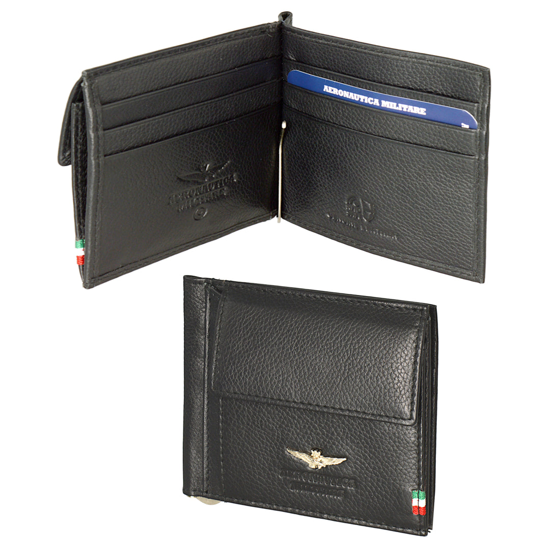 Aeronautica Militare Portefeuille en cuir avec pince à billets FLAG AM110-NE
