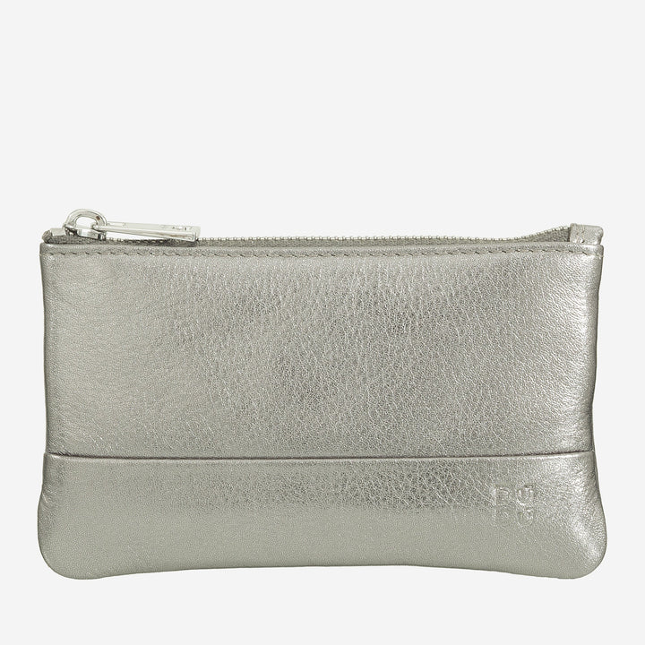 DUDU Astuccio portachiavi colorato in pelle uomo donna formato bustina con zip