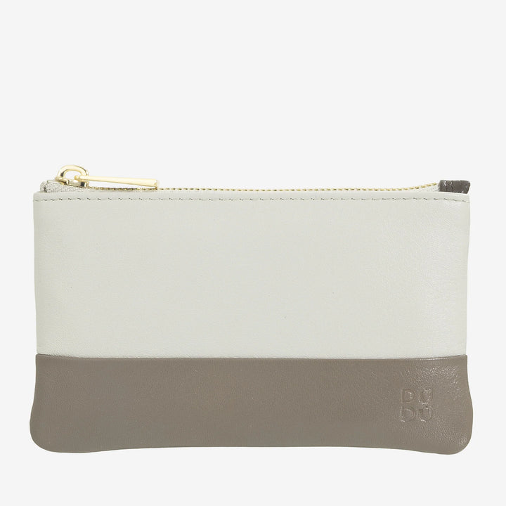 DUDU Astuccio portachiavi colorato in pelle uomo donna formato bustina con zip
