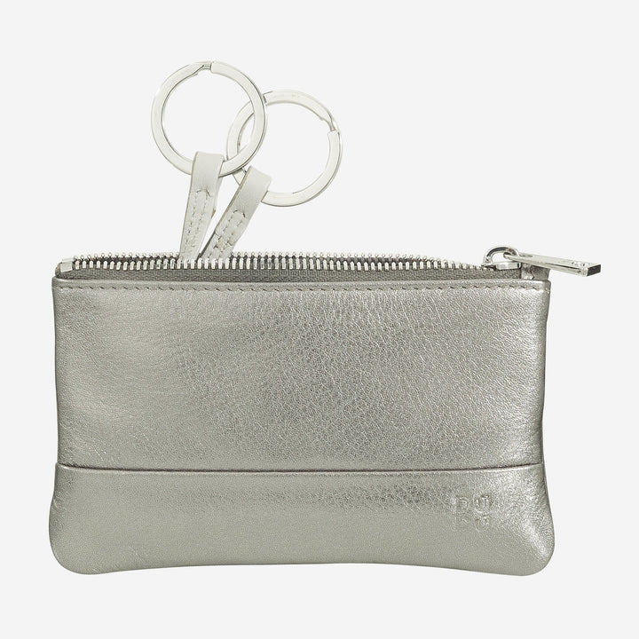 DUDU Astuccio portachiavi colorato in pelle uomo donna formato bustina con zip