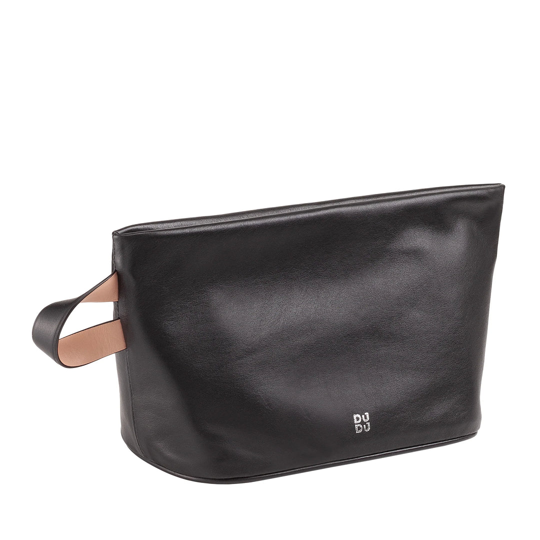 DUDU Beauty Case pour Femme et Homme en Cuir avec Fermeture Éclair, Grande Trousse de Toilette aux Couleurs Vives, Idéale pour Voyage, Salle de Sport, Spa, Intérieur Hydrofuge
