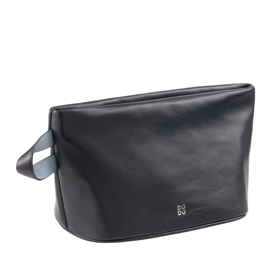DUDU Beauty Case pour Femme et Homme en Cuir avec Fermeture Éclair, Grande Trousse de Toilette aux Couleurs Vives, Idéale pour Voyage, Salle de Sport, Spa, Intérieur Hydrofuge