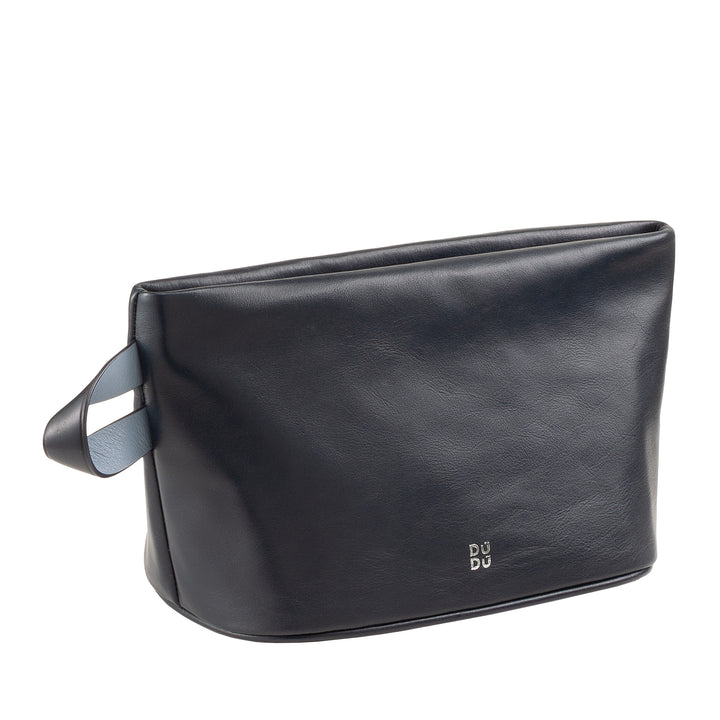 DUDU Beauty Case pour Femme et Homme en Cuir avec Fermeture Éclair, Grande Trousse de Toilette aux Couleurs Vives, Idéale pour Voyage, Salle de Sport, Spa, Intérieur Hydrofuge