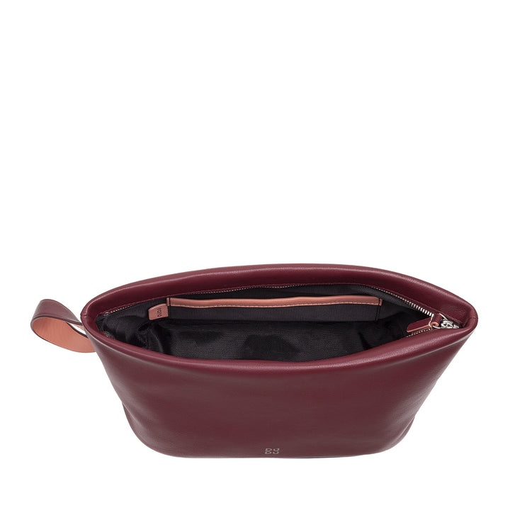 DUDU Beauty Case pour Femme et Homme en Cuir avec Fermeture Éclair, Grande Trousse de Toilette aux Couleurs Vives, Idéale pour Voyage, Salle de Sport, Spa, Intérieur Hydrofuge