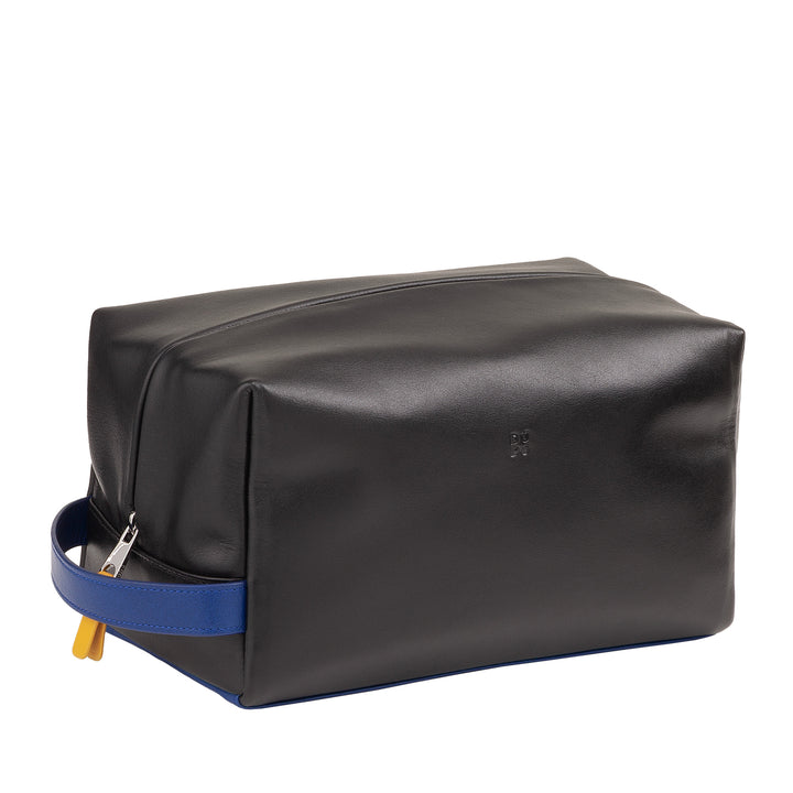 DUDU Estuche de Belleza de Cuero para Hombres y Mujeres - Elegante Neceser de Viaje, Diseño Minimalista, Cuero Auténtico, Neceser Compacto para Accesorios y Cosméticos