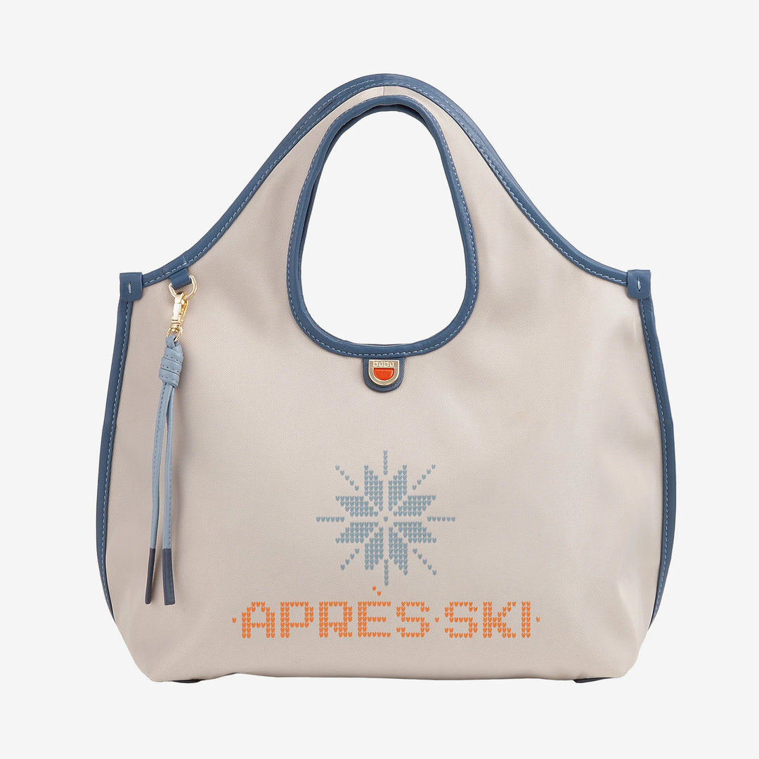 DUDU Bolso Bandolera Mujer en Nylon y Piel Après Ski - Shopper Ligero Tamaño Mediano con Bandolera Ajustable y Cierre Magnético, Diseño Sporty Chic