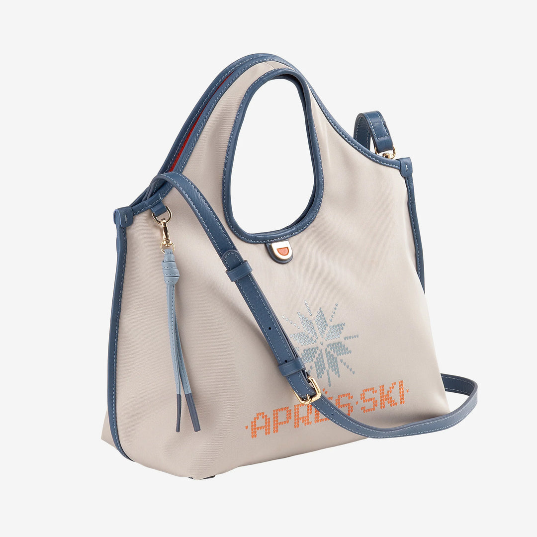DUDU Bolso Bandolera Mujer en Nylon y Piel Après Ski - Shopper Ligero Tamaño Mediano con Bandolera Ajustable y Cierre Magnético, Diseño Sporty Chic